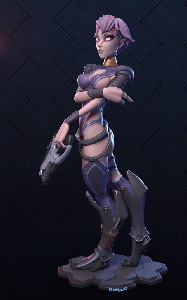 P站图纸印象馆 Dinamuuu 3D 质量效应 塔莉佐拉 Dinamuuu 3D 质量效应 塔莉佐拉