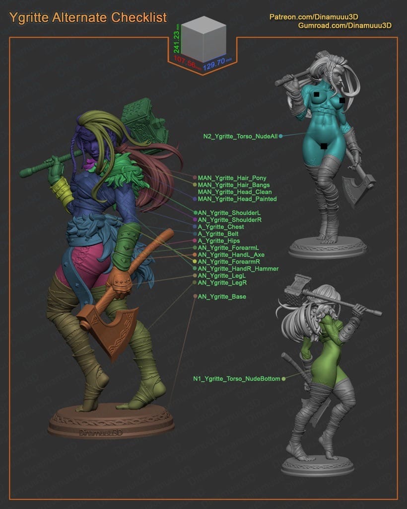 P站图纸印象馆 Dinamuuu 3D 权力的游戏 耶哥蕊特 Dinamuuu 3D 权力的游戏 耶哥蕊特