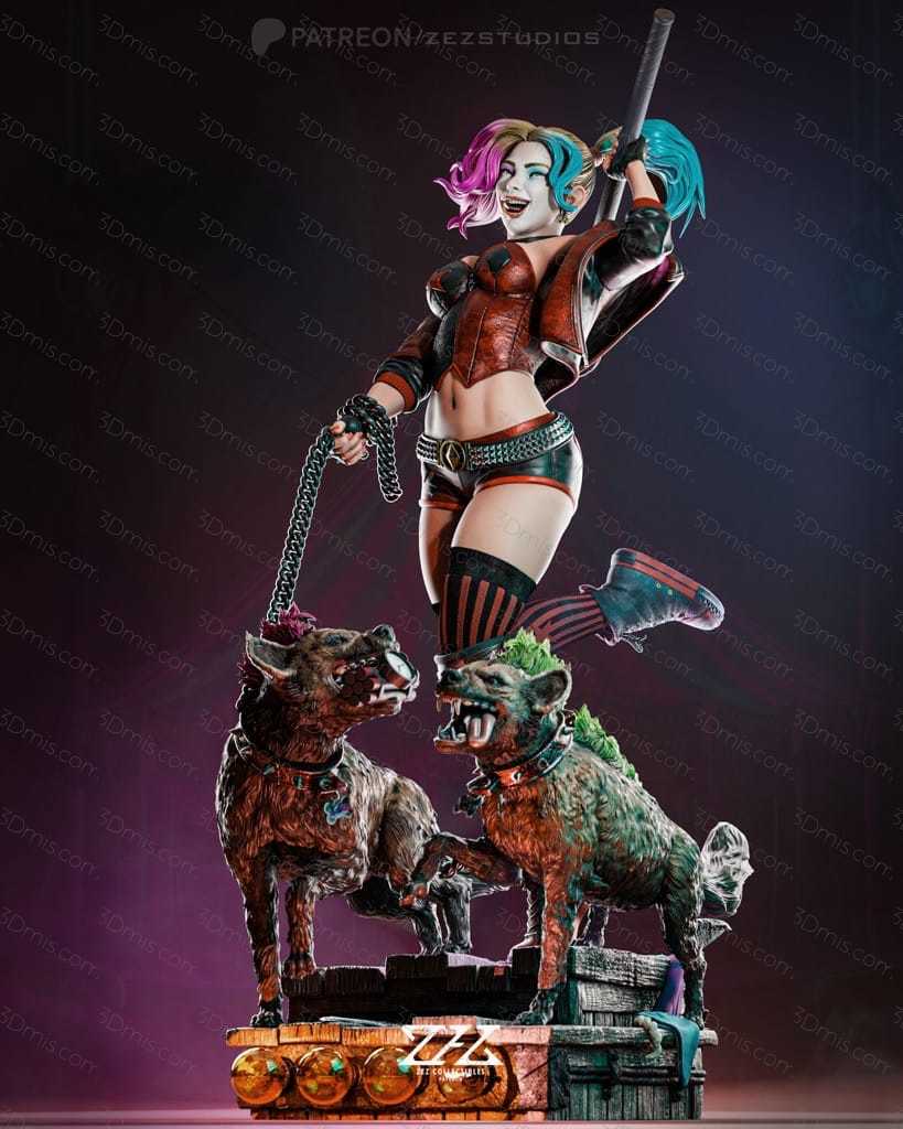 P站图纸印象馆 ZEZ STUDIOS DC漫画 蝙蝠侠 小丑女和鬣狗 ZEZ STUDIOS DC漫画 蝙蝠侠 小丑女和鬣狗