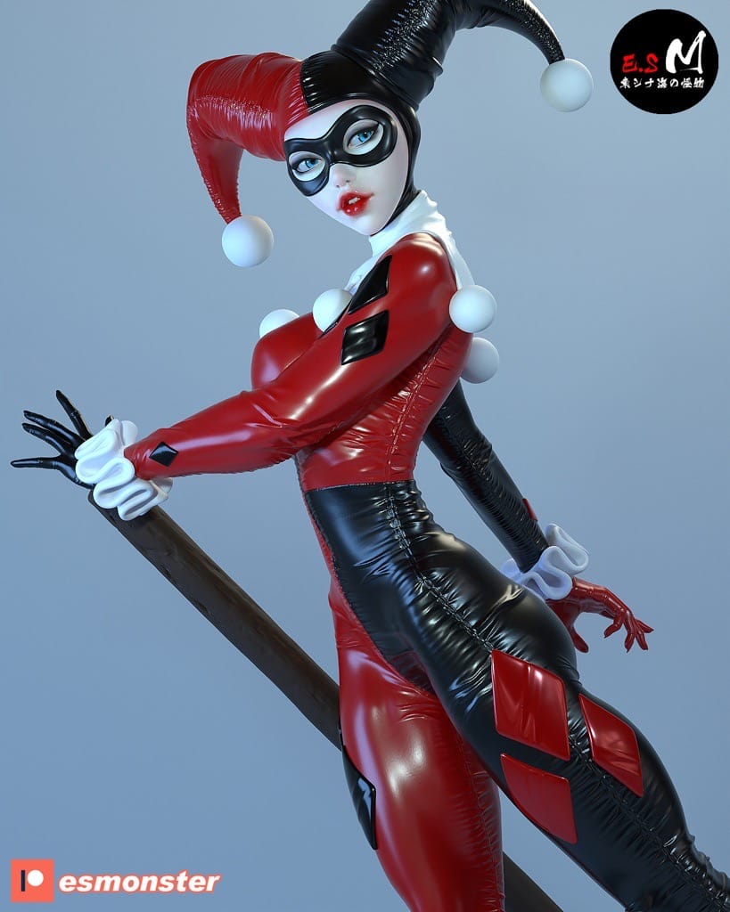 P站图纸印象馆 ESMonster DC漫画 蝙蝠侠 小丑女 哈莉·奎茵 ESMonster DC漫画 蝙蝠侠 小丑女 哈莉·奎茵