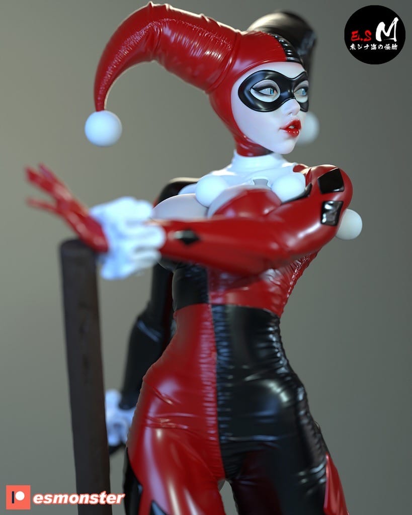 P站图纸印象馆 ESMonster DC漫画 蝙蝠侠 小丑女 哈莉·奎茵 ESMonster DC漫画 蝙蝠侠 小丑女 哈莉·奎茵