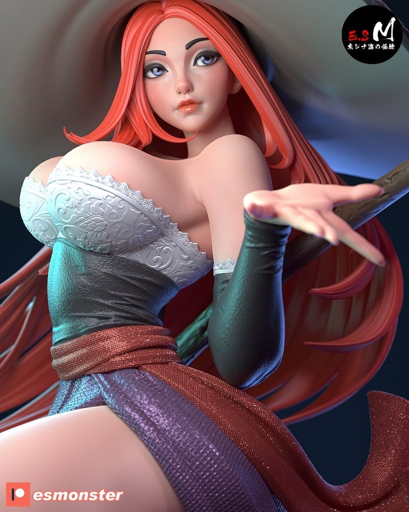 P站图纸印象馆 ESMonster 龙之皇冠 魔女 ESMonster 龙之皇冠 魔女