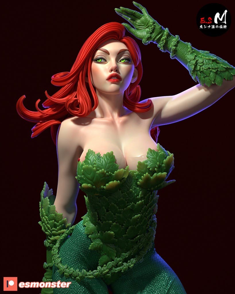 P站图纸印象馆 ESMonster DC漫画 蝙蝠侠 毒藤女 ESMonster DC漫画 蝙蝠侠 毒藤女