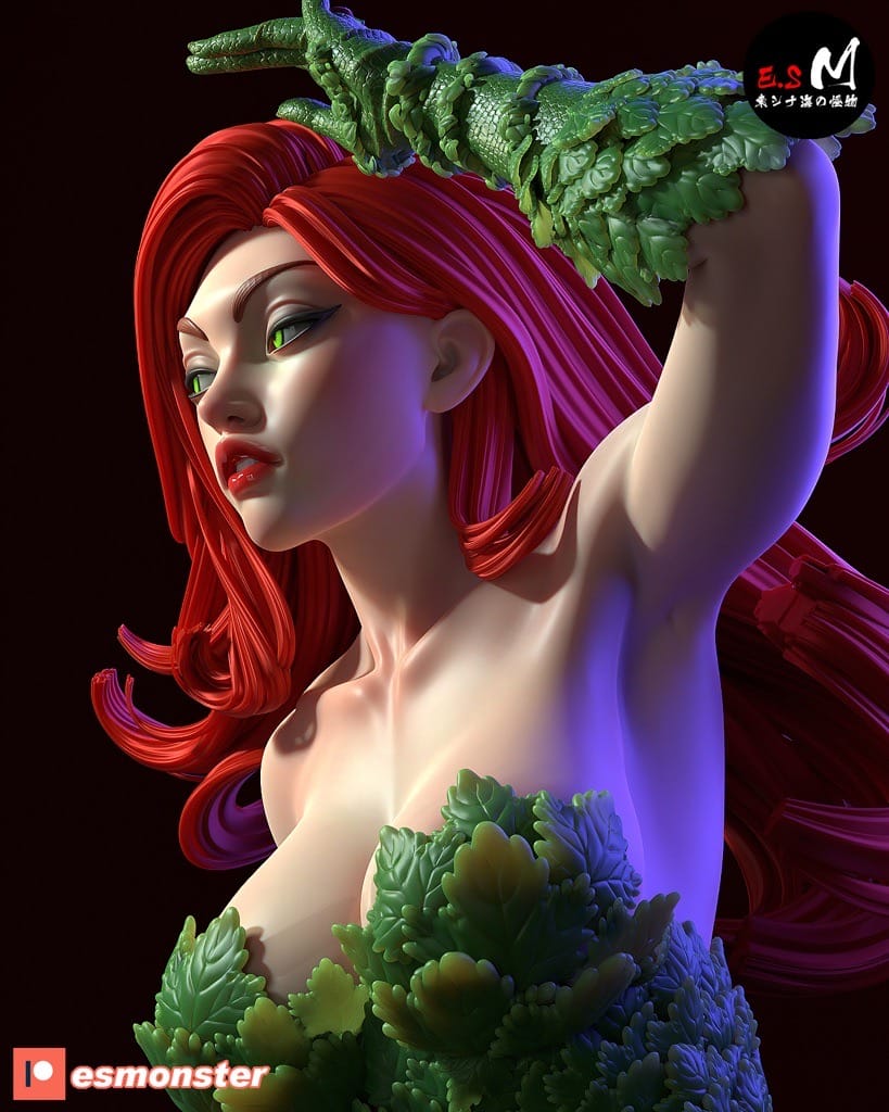 P站图纸印象馆 ESMonster DC漫画 蝙蝠侠 毒藤女 ESMonster DC漫画 蝙蝠侠 毒藤女