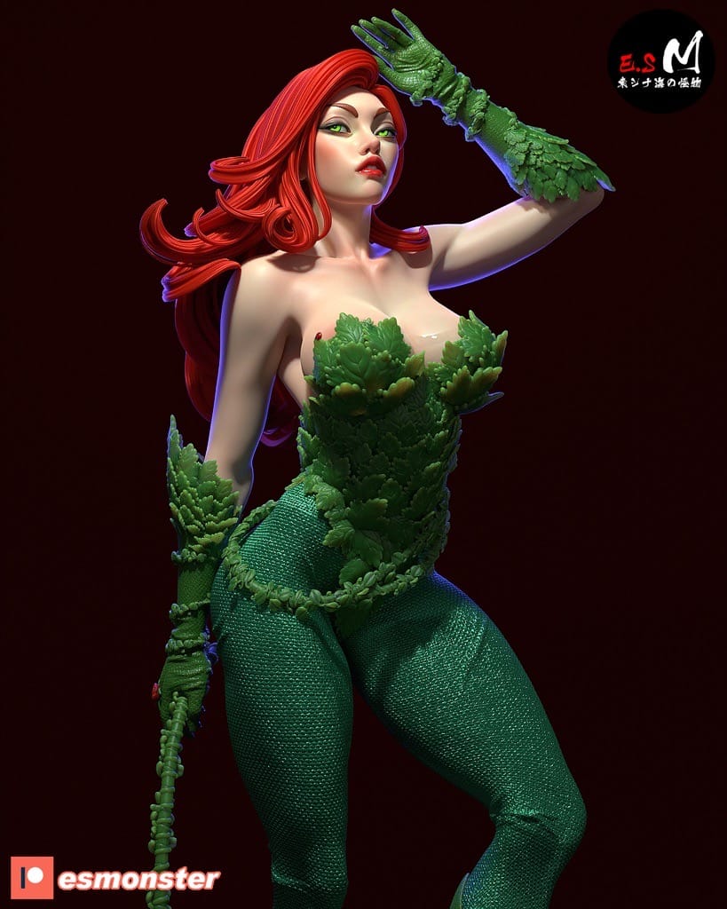 P站图纸印象馆 ESMonster DC漫画 蝙蝠侠 毒藤女 ESMonster DC漫画 蝙蝠侠 毒藤女