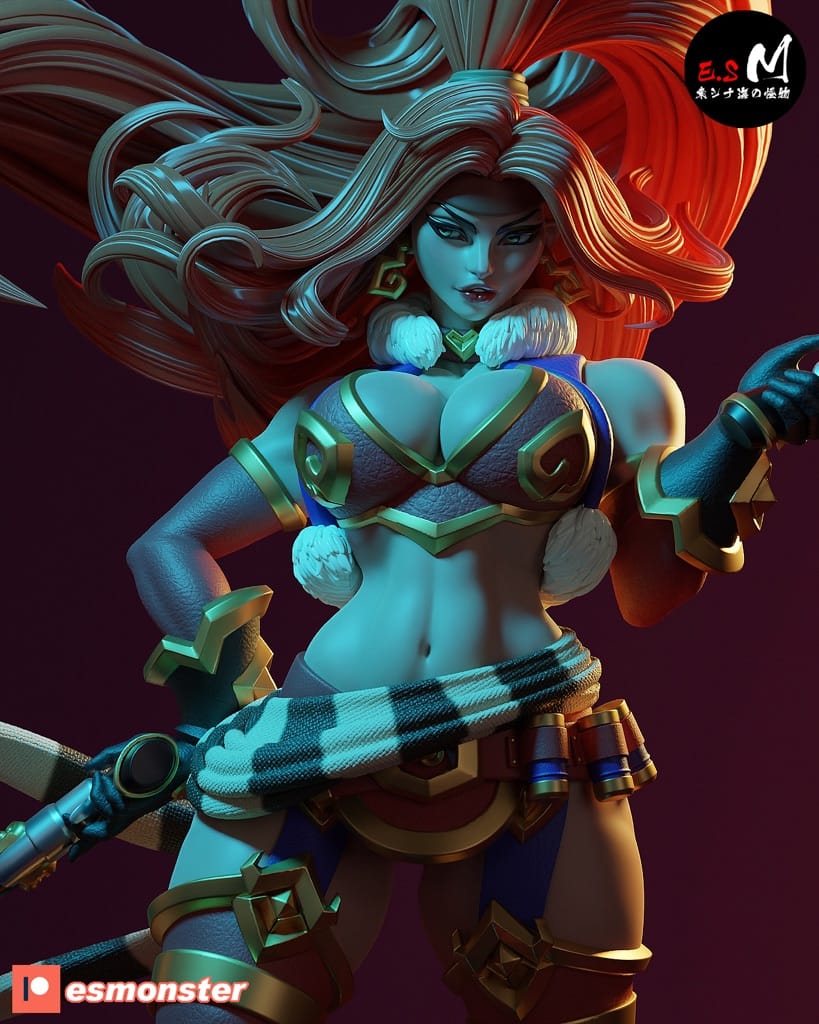 P站图纸印象馆 ESMonster 女王神剑 红发索妮娅 ESMonster 女王神剑 红发索妮娅