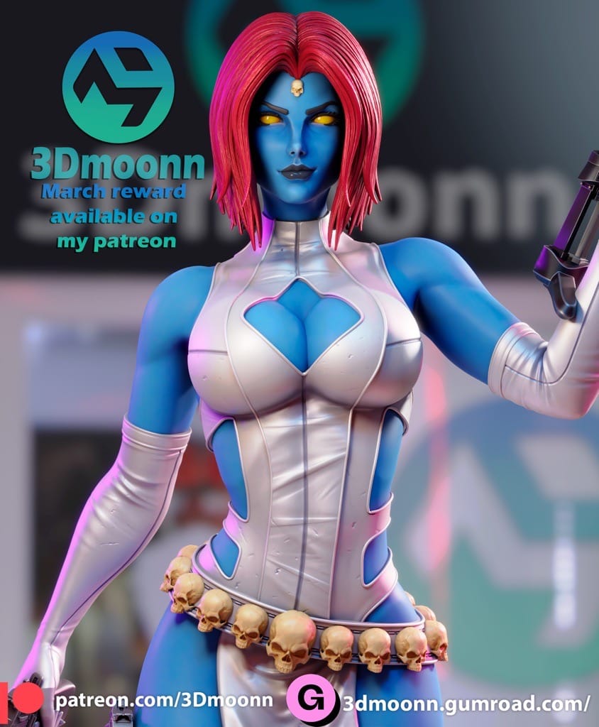 P站图纸印象馆 3Dmoonn 漫威 X战警 魔形女 3Dmoonn 漫威 X战警 魔形女