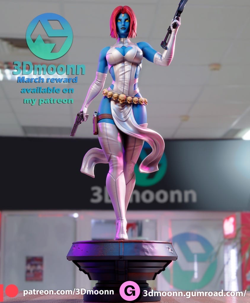 P站图纸印象馆 3Dmoonn 漫威 X战警 魔形女 3Dmoonn 漫威 X战警 魔形女
