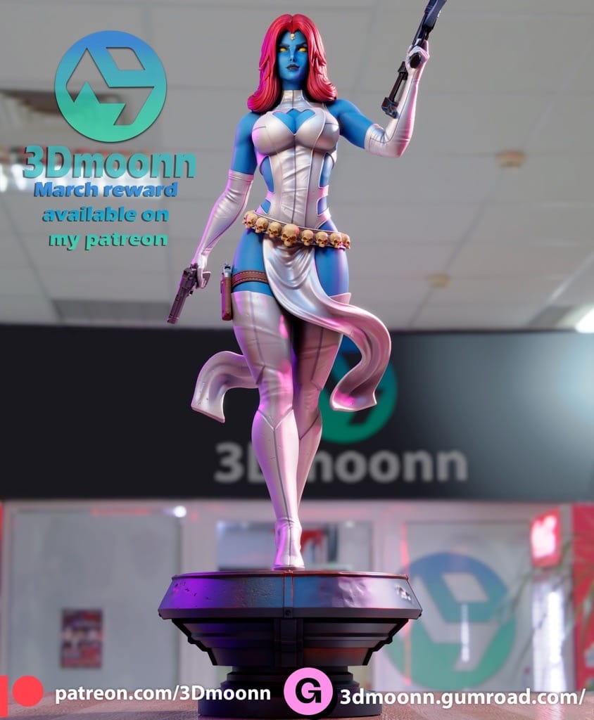P站图纸印象馆 3Dmoonn 漫威 X战警 魔形女 3Dmoonn 漫威 X战警 魔形女