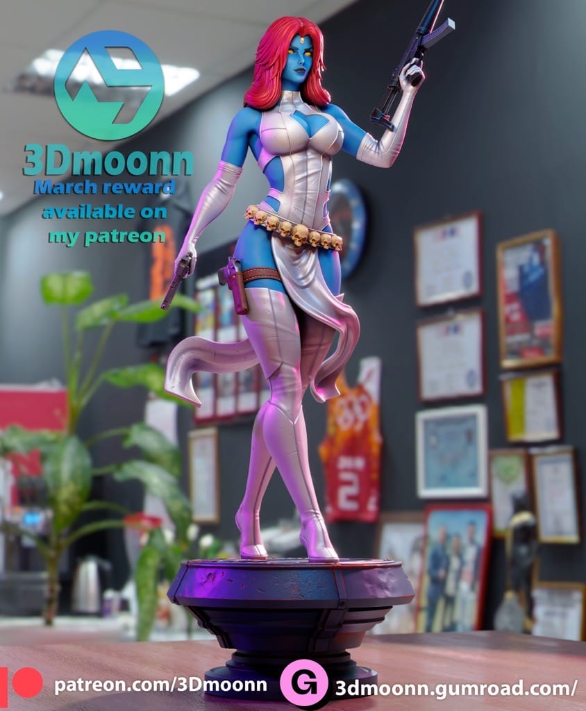 P站图纸印象馆 3Dmoonn 漫威 X战警 魔形女 3Dmoonn 漫威 X战警 魔形女