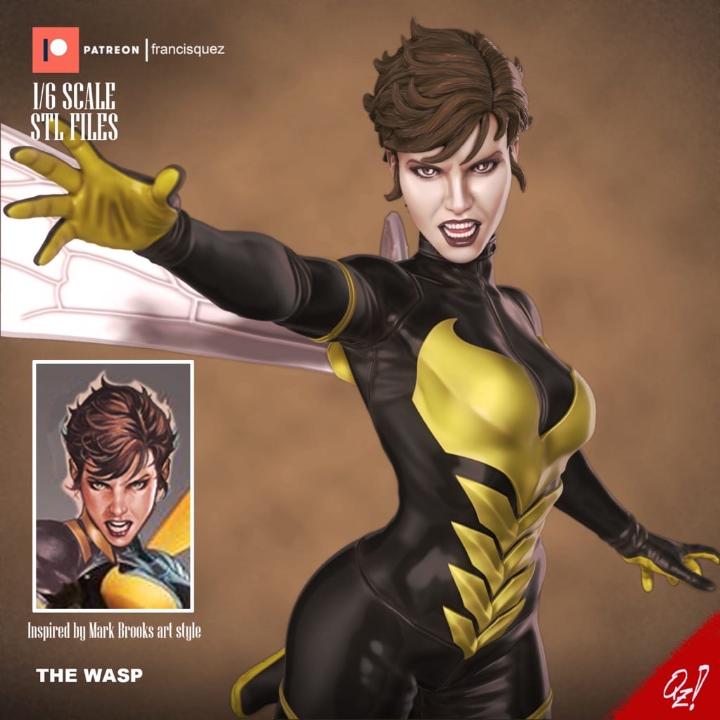 P站图纸印象馆 Francis Quez 漫威 蚁人 黄蜂女 Francis Quez 漫威 蚁人 黄蜂女