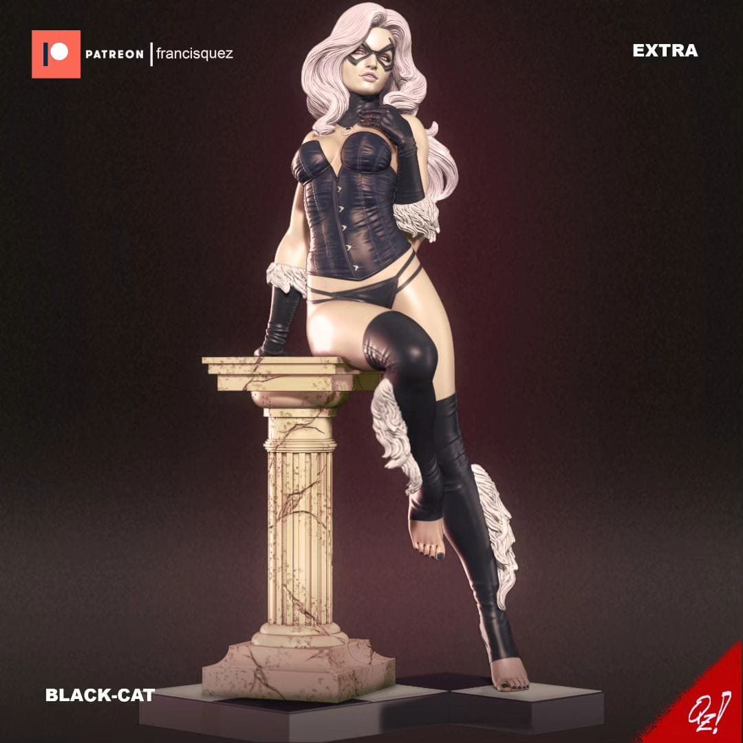 P站图纸印象馆 Francis Quez 漫威 蜘蛛侠 黑猫 Francis Quez 漫威 蜘蛛侠 黑猫