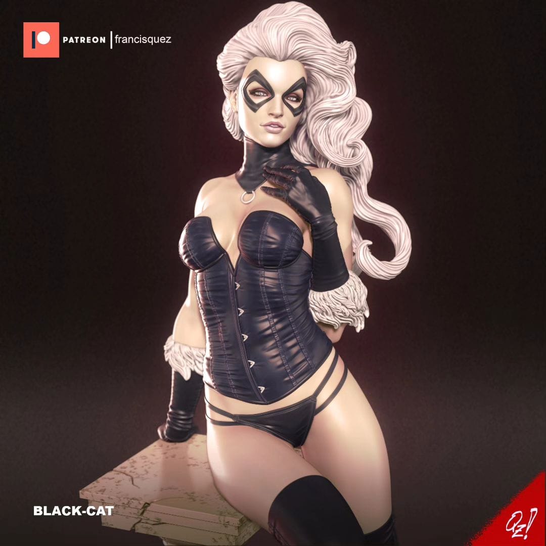 P站图纸印象馆 Francis Quez 漫威 蜘蛛侠 黑猫 Francis Quez 漫威 蜘蛛侠 黑猫