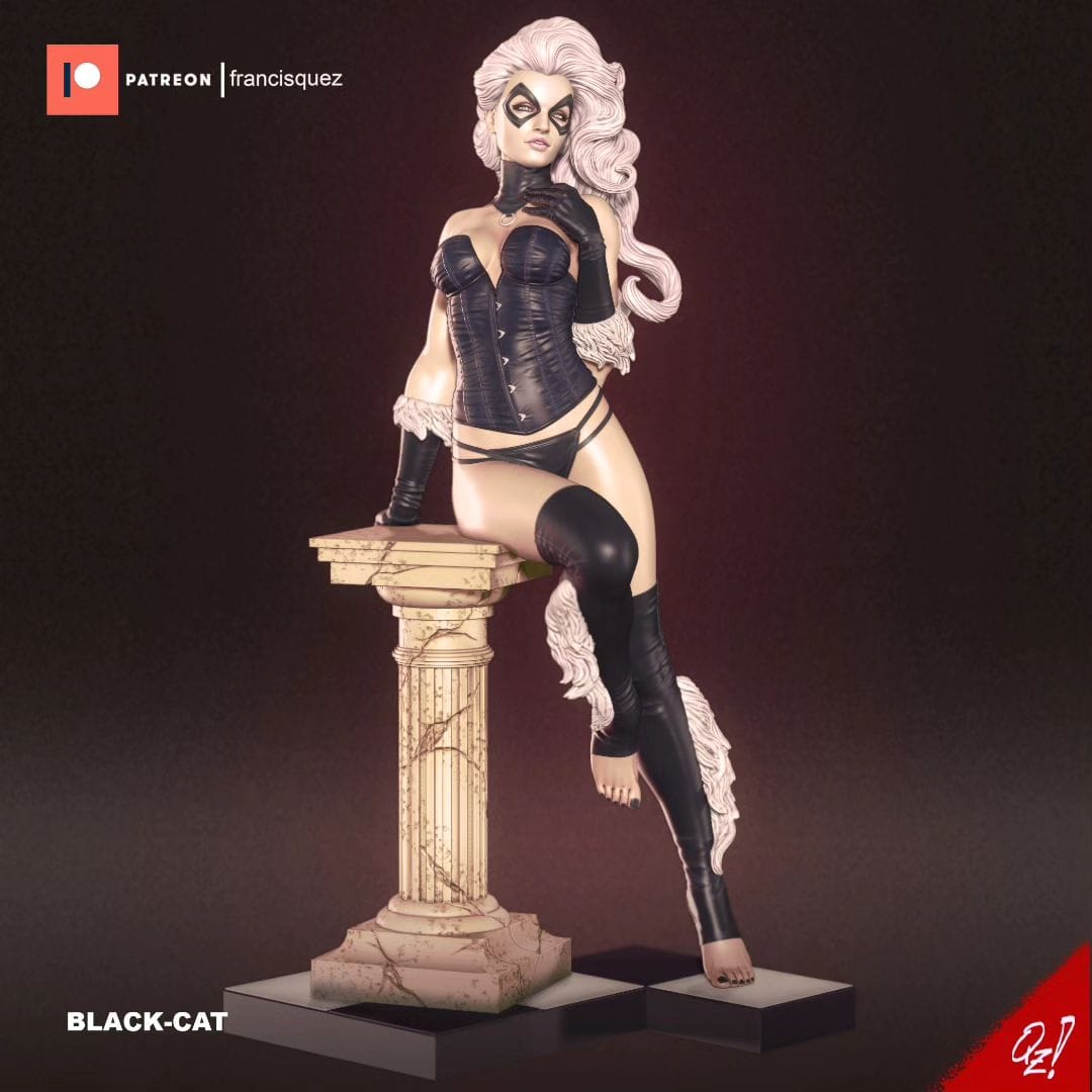 P站图纸印象馆 Francis Quez 漫威 蜘蛛侠 黑猫 Francis Quez 漫威 蜘蛛侠 黑猫