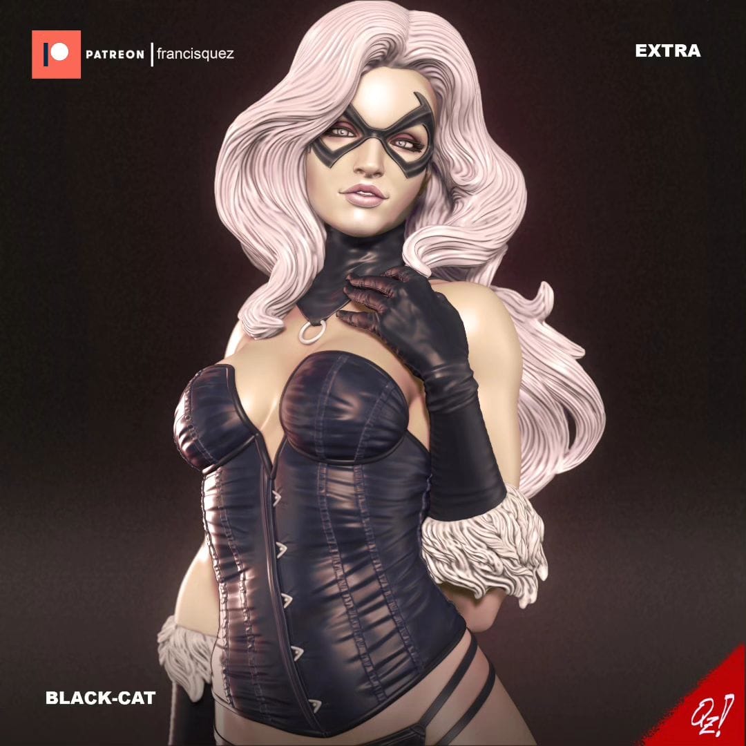P站图纸印象馆 Francis Quez 漫威 蜘蛛侠 黑猫 Francis Quez 漫威 蜘蛛侠 黑猫