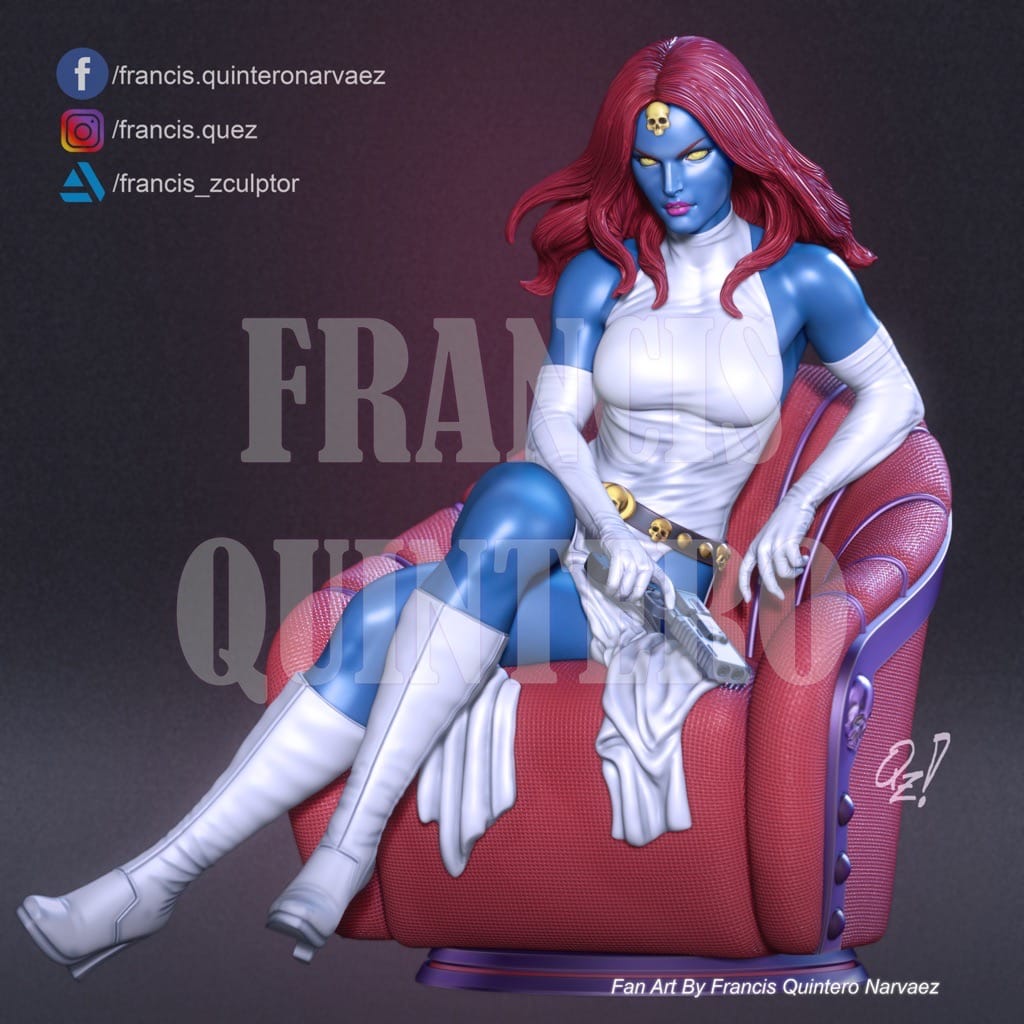 P站图纸印象馆 Francis Quez 漫威 X战警 魔形女 Francis Quez 漫威 X战警 魔形女