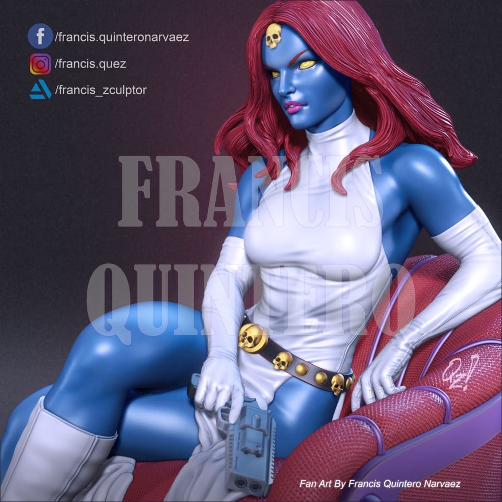 P站图纸印象馆 Francis Quez 漫威 X战警 魔形女 Francis Quez 漫威 X战警 魔形女