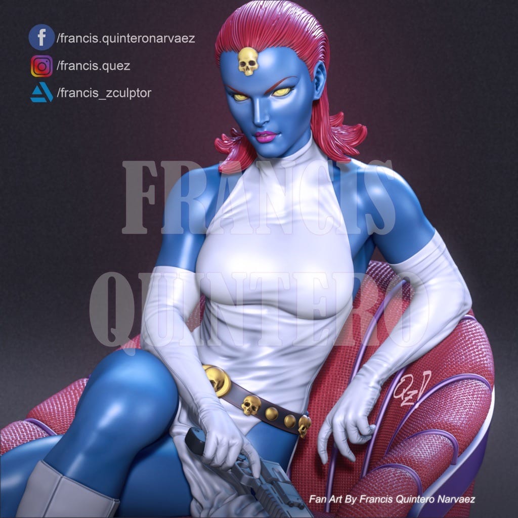 P站图纸印象馆 Francis Quez 漫威 X战警 魔形女 Francis Quez 漫威 X战警 魔形女