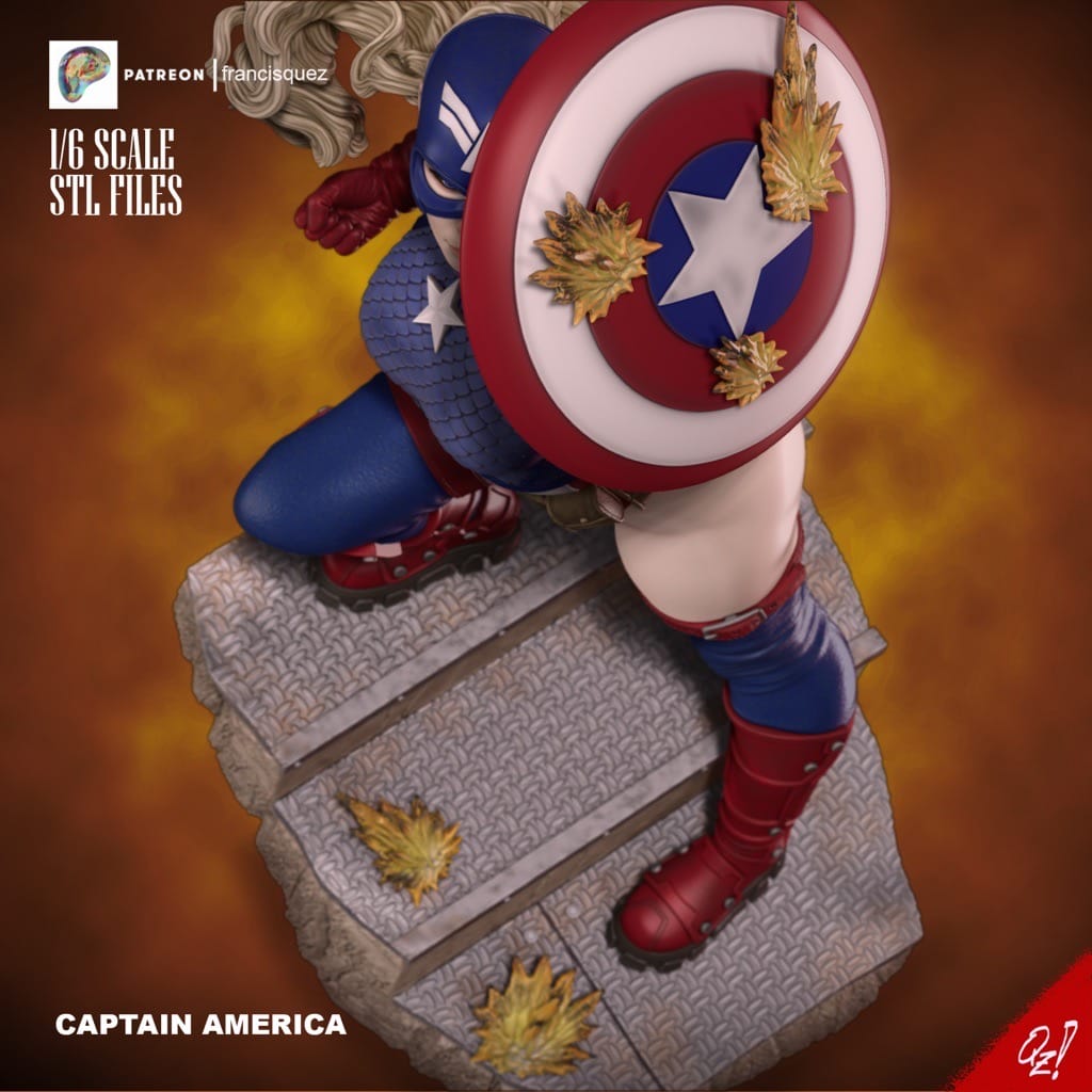 P站图纸印象馆 Francis Quez 漫威 复联 美国女队长 Francis Quez 漫威 复联 美国女队长