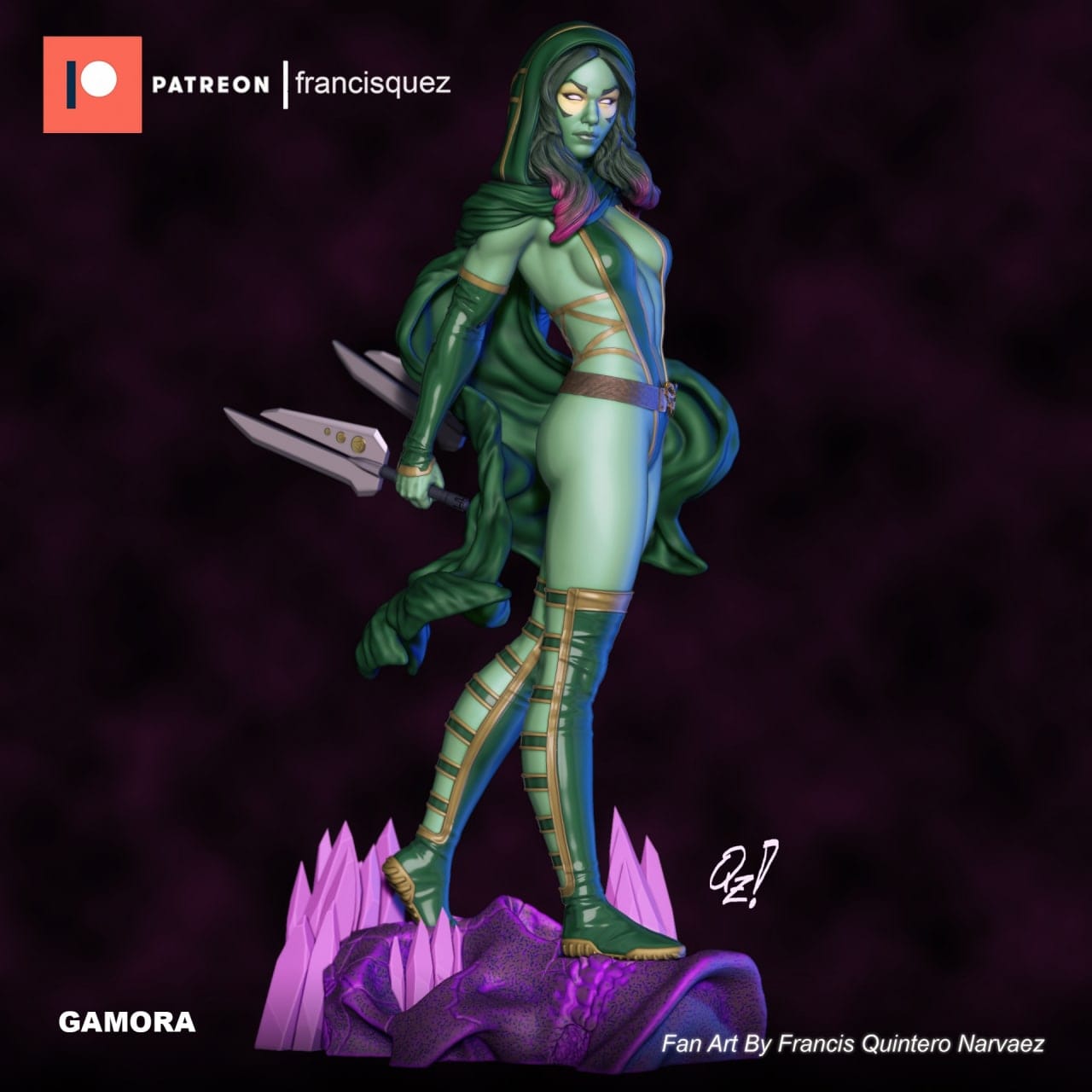 P站图纸印象馆 Francis Quez 漫威 银河护卫队 卡魔拉 Francis Quez 漫威 银河护卫队 卡魔拉