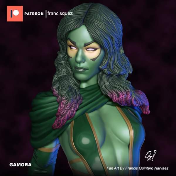 P站图纸印象馆 Francis Quez 漫威 银河护卫队 卡魔拉 Francis Quez 漫威 银河护卫队 卡魔拉