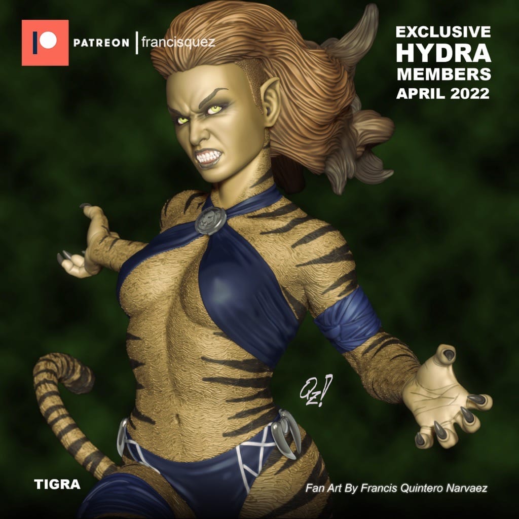 P站图纸印象馆 Francis Quez 漫威 超级争霸战 虎女 Francis Quez 漫威 超级争霸战 虎女