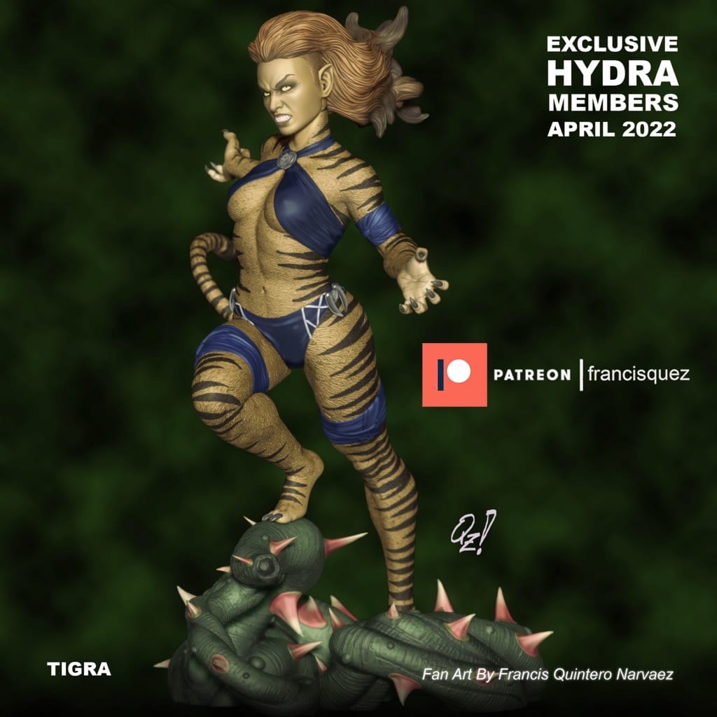 P站图纸印象馆 Francis Quez 漫威 超级争霸战 虎女 Francis Quez 漫威 超级争霸战 虎女