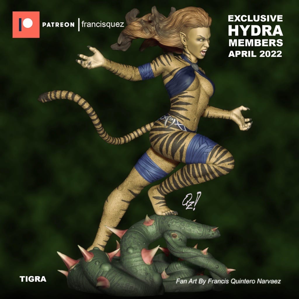 P站图纸印象馆 Francis Quez 漫威 超级争霸战 虎女 Francis Quez 漫威 超级争霸战 虎女