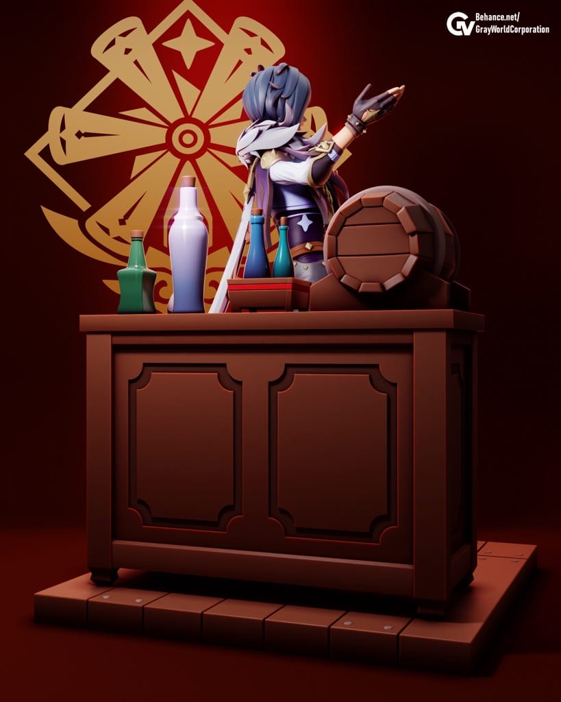 P站图纸印象馆 GrayWorld 原神 骑士凯亚 GrayWorld 原神 骑士凯亚