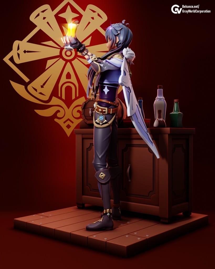 P站图纸印象馆 GrayWorld 原神 骑士凯亚 GrayWorld 原神 骑士凯亚