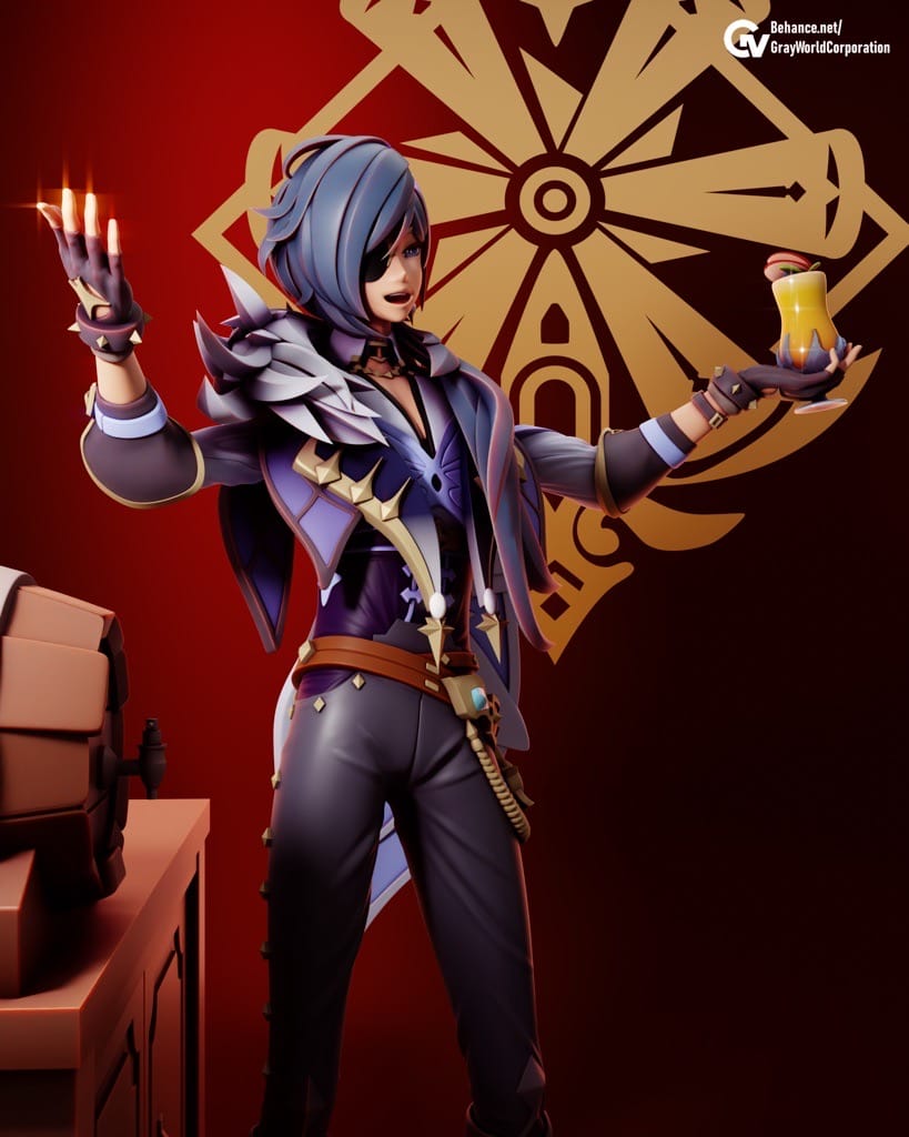 P站图纸印象馆 GrayWorld 原神 骑士凯亚 GrayWorld 原神 骑士凯亚