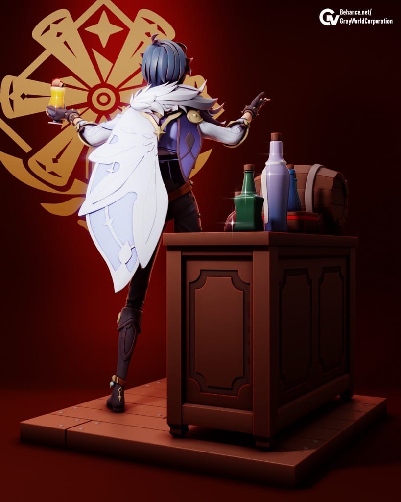 P站图纸印象馆 GrayWorld 原神 骑士凯亚 GrayWorld 原神 骑士凯亚