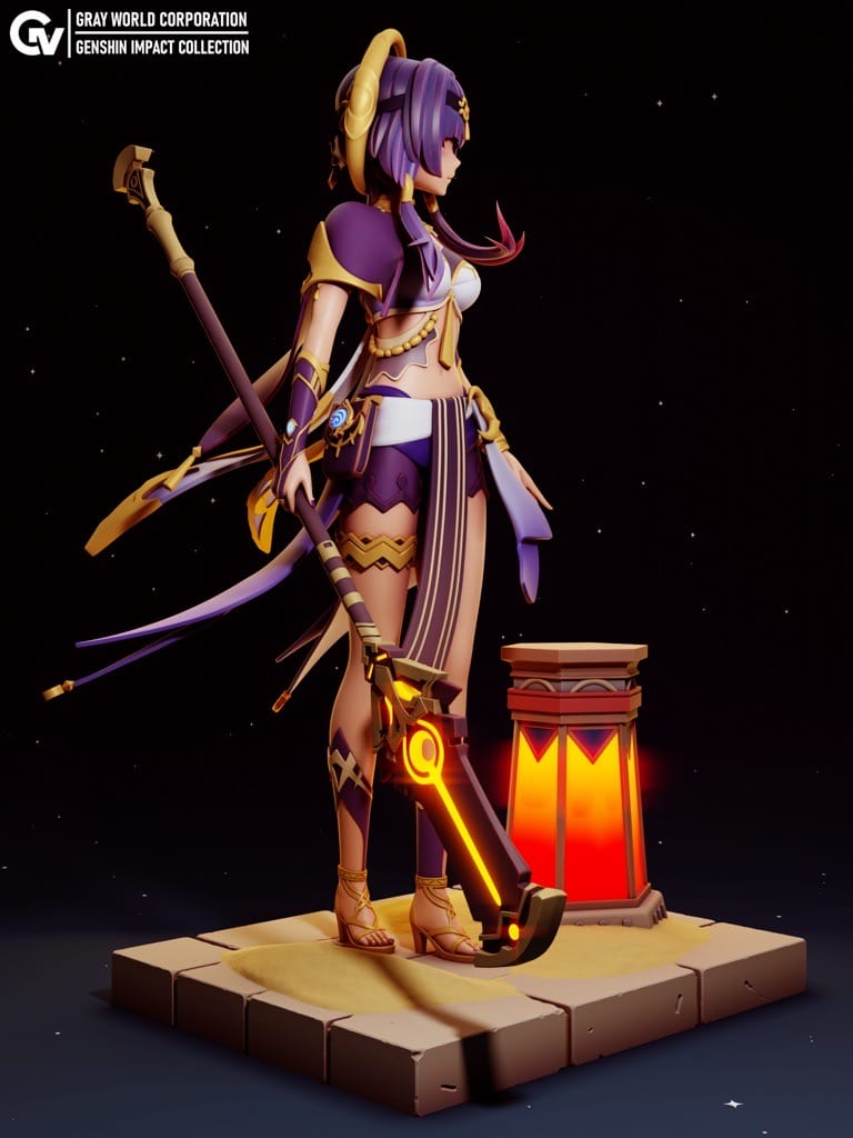 P站图纸印象馆 GrayWorld 原神 沙漠守护者 坎蒂丝 GrayWorld 原神 沙漠守护者 坎蒂丝