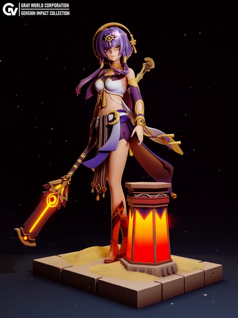 P站图纸印象馆 GrayWorld 原神 沙漠守护者 坎蒂丝 GrayWorld 原神 沙漠守护者 坎蒂丝