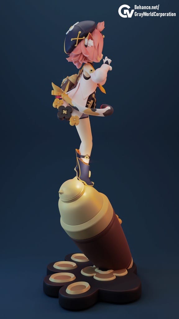 P站图纸印象馆 GrayWorld 原神 调酒师 迪奥娜 GrayWorld 原神 调酒师 迪奥娜