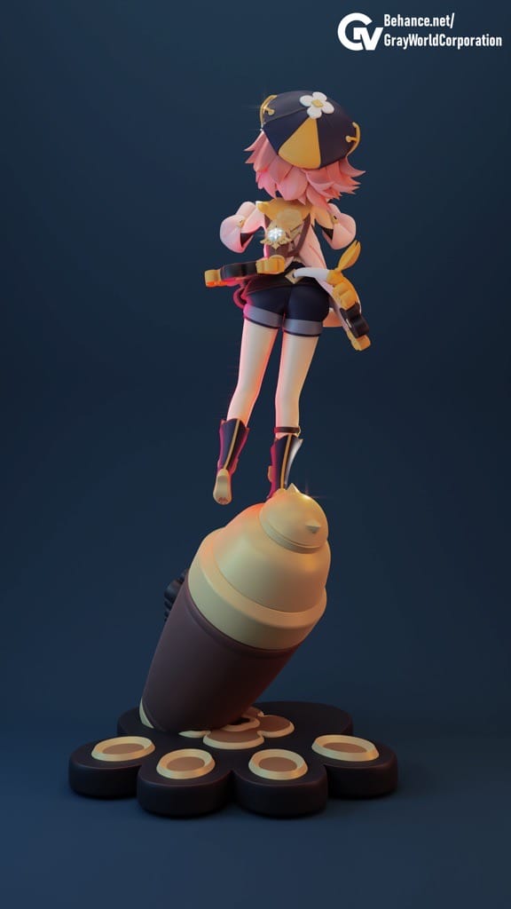 P站图纸印象馆 GrayWorld 原神 调酒师 迪奥娜 GrayWorld 原神 调酒师 迪奥娜