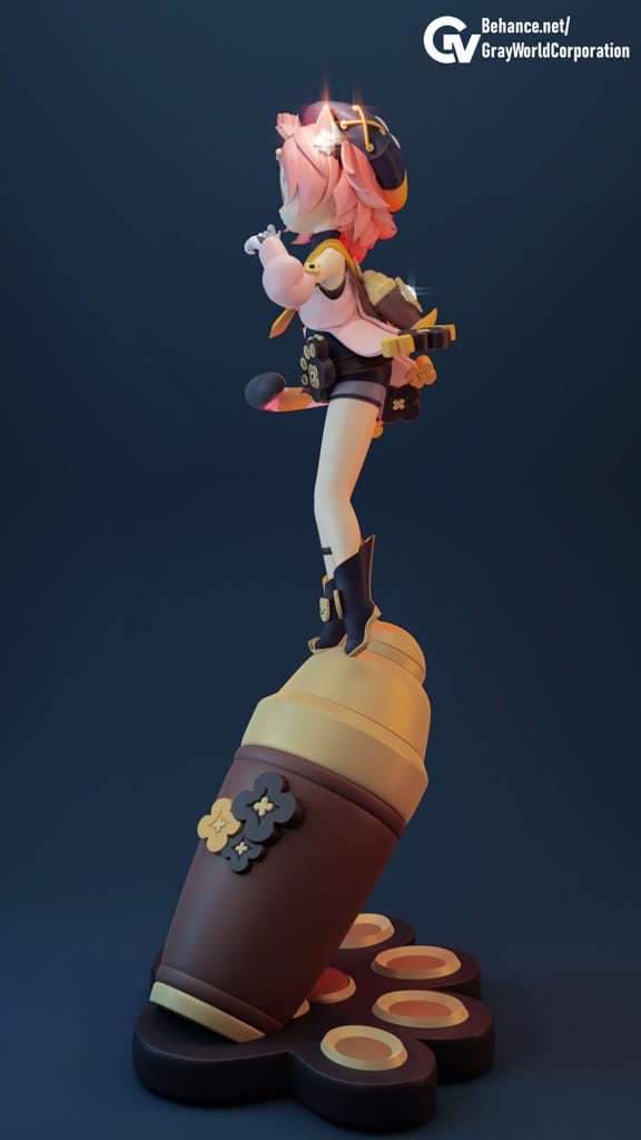 P站图纸印象馆 GrayWorld 原神 调酒师 迪奥娜 GrayWorld 原神 调酒师 迪奥娜