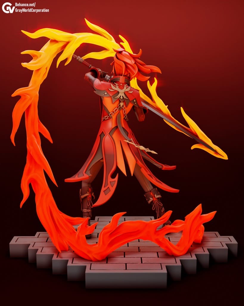 P站图纸印象馆 GrayWorld 原神 殷红冬夜 迪卢克 GrayWorld 原神 殷红冬夜 迪卢克