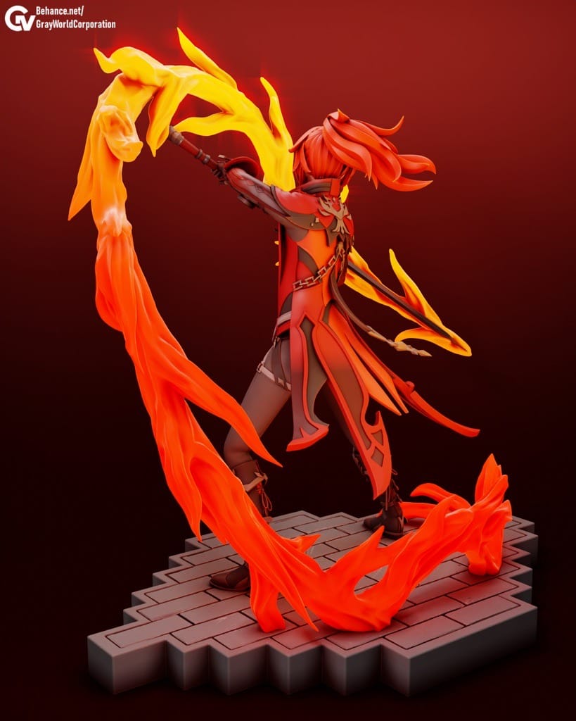 P站图纸印象馆 GrayWorld 原神 殷红冬夜 迪卢克 GrayWorld 原神 殷红冬夜 迪卢克