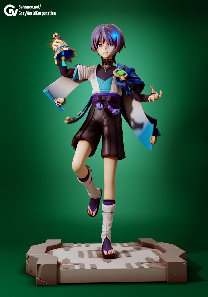 P站图纸印象馆 GrayWorld 原神 流浪者 GrayWorld 原神 流浪者