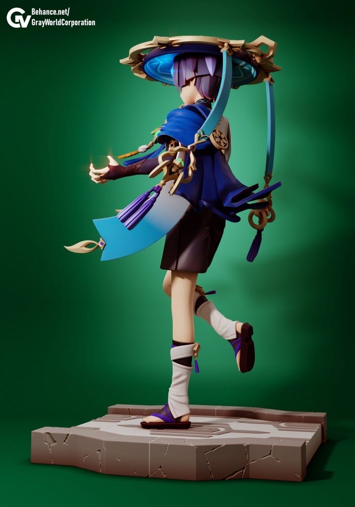 P站图纸印象馆 GrayWorld 原神 流浪者 GrayWorld 原神 流浪者