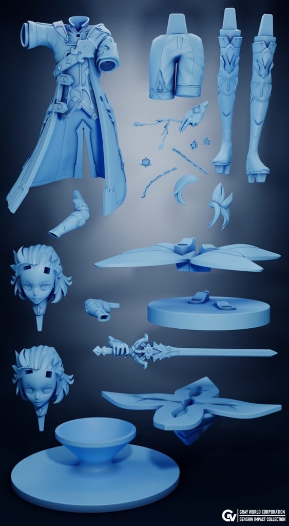 P站图纸印象馆 GrayWorld 原神 炼金术师 阿贝多·克莱因普林茨 GrayWorld 原神 炼金术师 阿贝多·克莱因普林茨