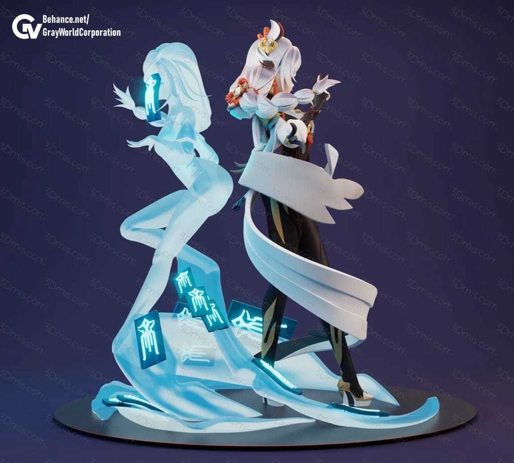 P站图纸印象馆 GrayWorld 原神 申鹤 GrayWorld 原神 申鹤