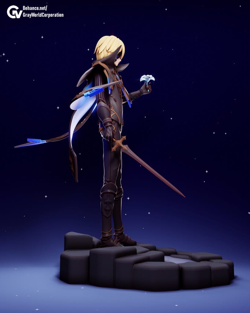 P站图纸印象馆 GrayWorld 原神 宫廷卫队队长 戴因斯雷布 GrayWorld 原神 宫廷卫队队长 戴因斯雷布