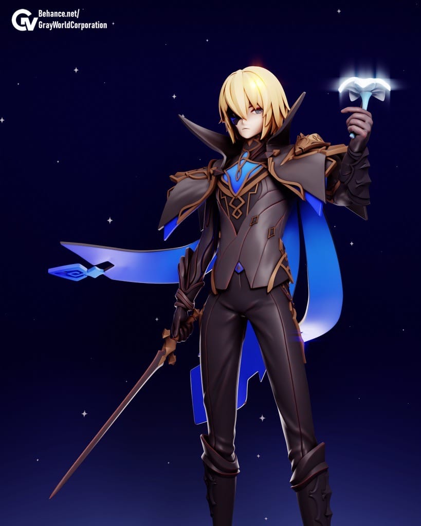 P站图纸印象馆 GrayWorld 原神 宫廷卫队队长 戴因斯雷布 GrayWorld 原神 宫廷卫队队长 戴因斯雷布