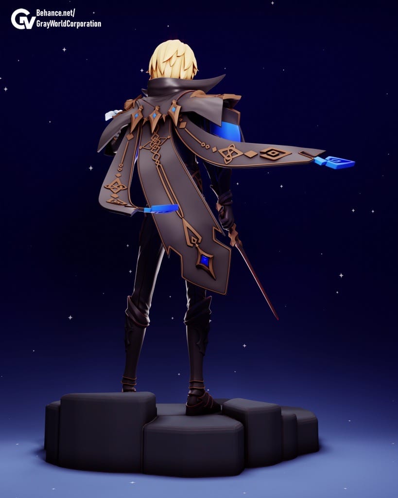 P站图纸印象馆 GrayWorld 原神 宫廷卫队队长 戴因斯雷布 GrayWorld 原神 宫廷卫队队长 戴因斯雷布