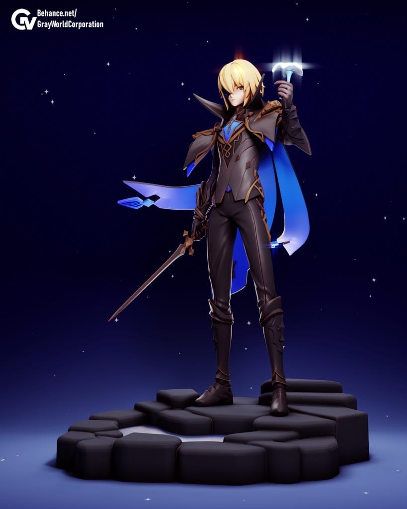 P站图纸印象馆 GrayWorld 原神 宫廷卫队队长 戴因斯雷布 GrayWorld 原神 宫廷卫队队长 戴因斯雷布