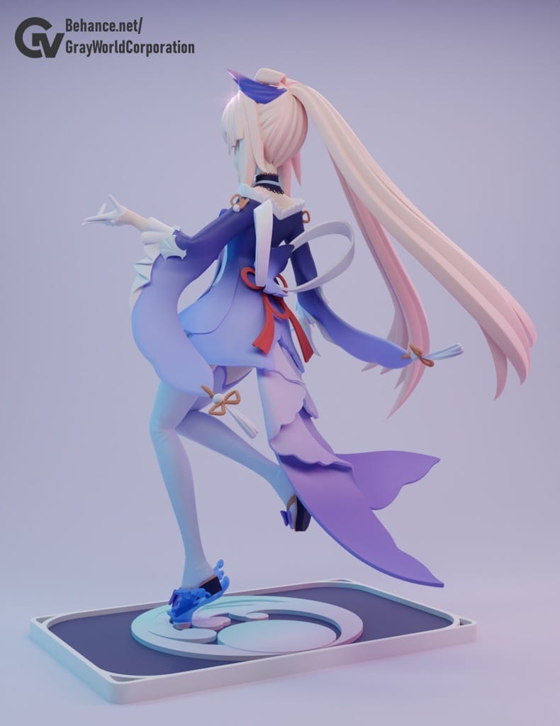 P站图纸印象馆 GrayWorld 原神 神巫女珊瑚宫心海 GrayWorld 原神 神巫女珊瑚宫心海