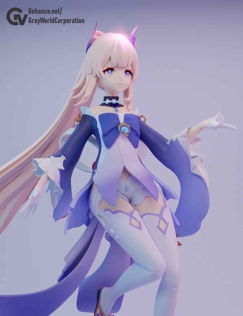 P站图纸印象馆 GrayWorld 原神 神巫女珊瑚宫心海 GrayWorld 原神 神巫女珊瑚宫心海