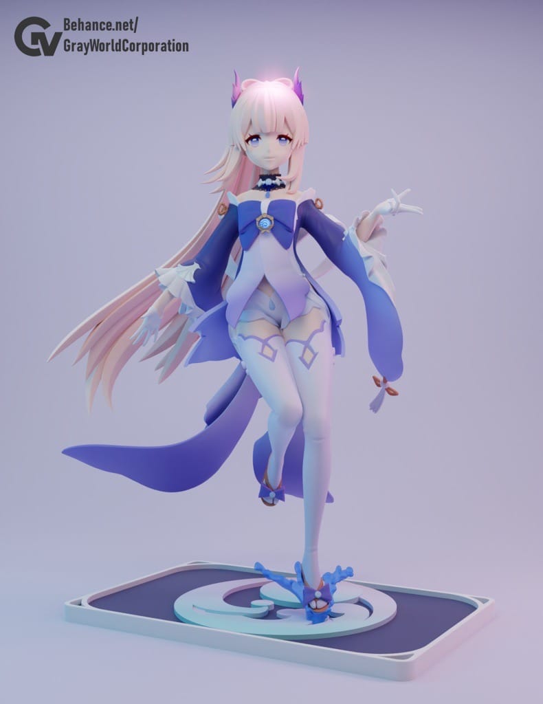 P站图纸印象馆 GrayWorld 原神 神巫女珊瑚宫心海 GrayWorld 原神 神巫女珊瑚宫心海